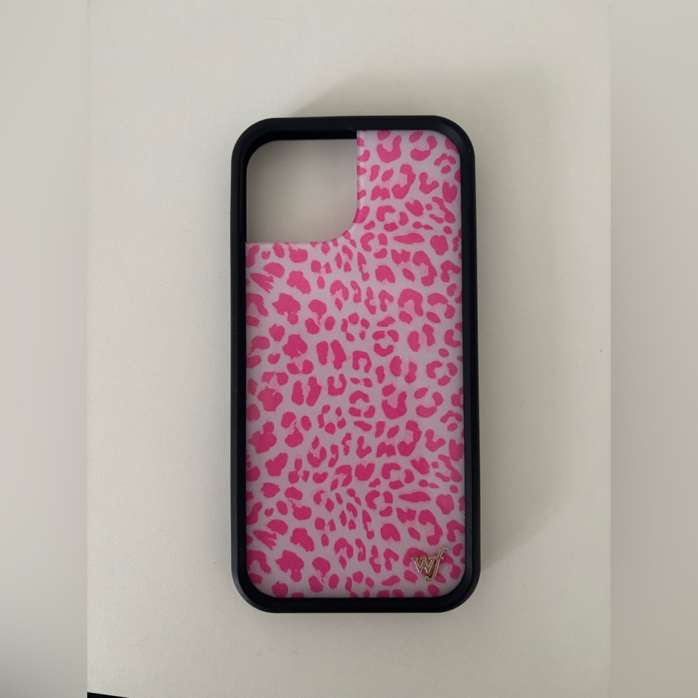 Wildflower iPhone 15 Pink Leopard Print Phone Case